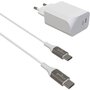 GREEN E Chargeur USB C USB-C 30W + Cable USB-C blanc
