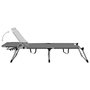 Voir la diapositive 3 : VIDAXL Chaise longue pliable extra haute pour seniors Gris Aluminium