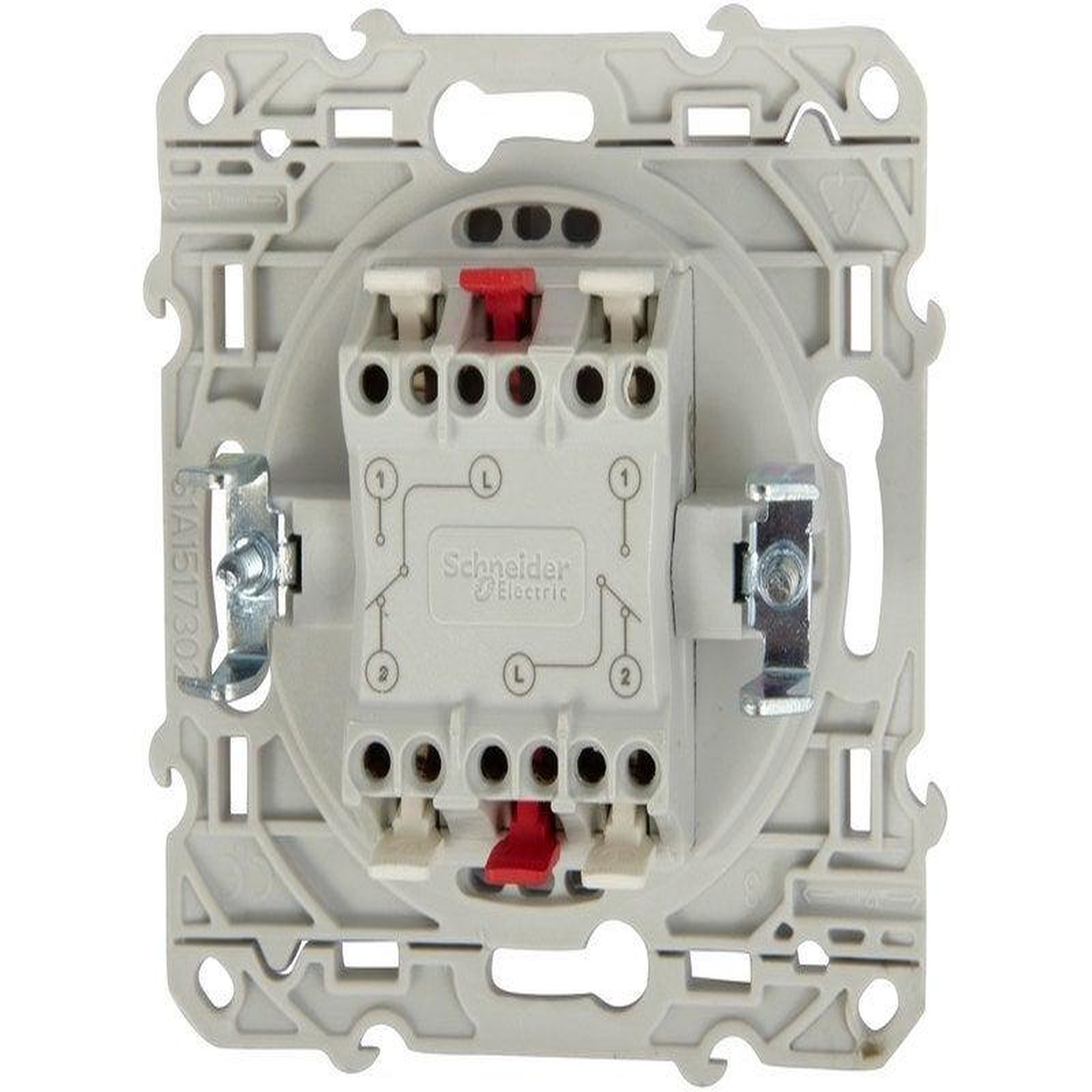 Schneider Electric Double interrupteur va-et-vient à assembler Odace, SCHNEIDER ELECTRIC, blanc