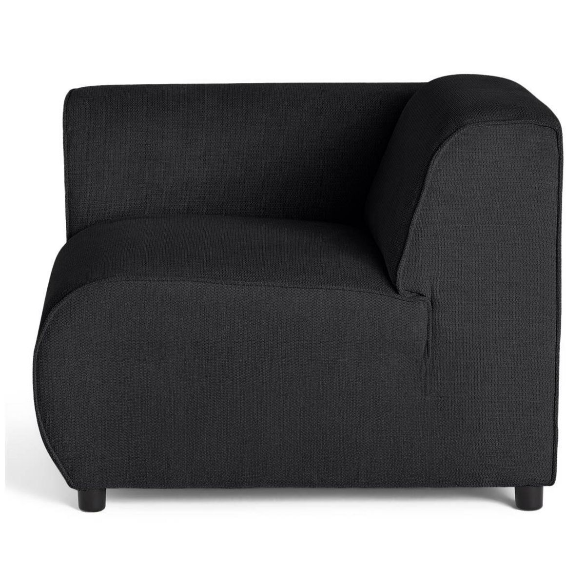 LISA DESIGN Suaro - module d'assise d'angle gauche en tissu texturé