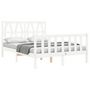 Voir la diapositive 4 : VIDAXL Cadre de lit sans matelas blanc bois de pin massif