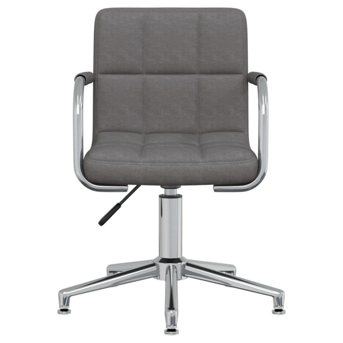 VIDAXL Chaise pivotante de bureau Gris fonce Tissu