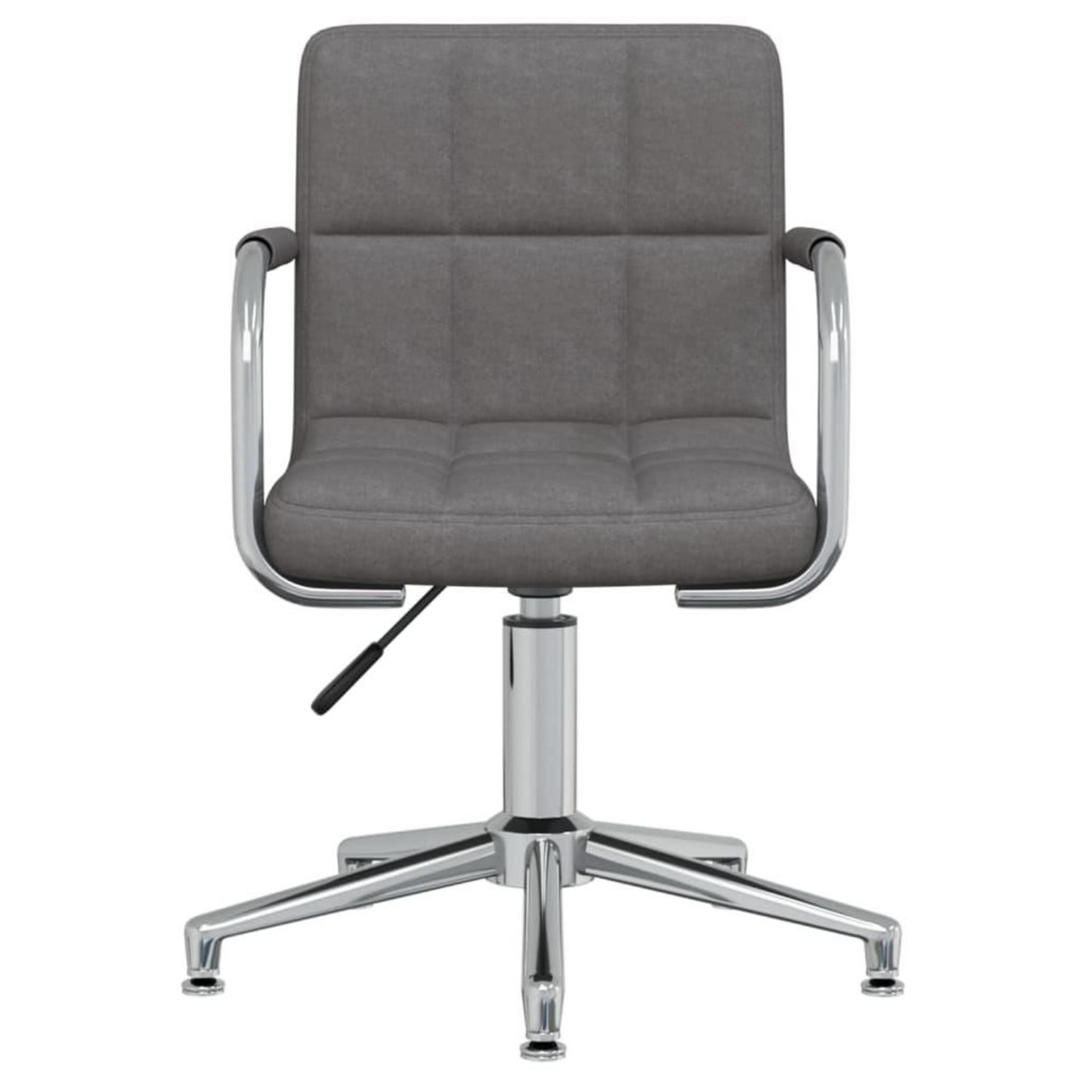 VIDAXL Chaise pivotante de bureau Gris fonce Tissu