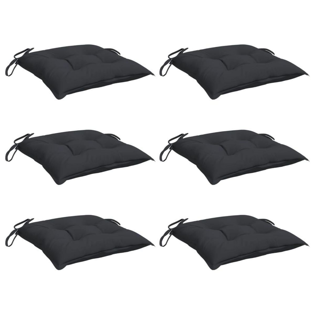 VIDAXL Coussins de palette lot de 6 noir 50x50x7 cm tissu oxford