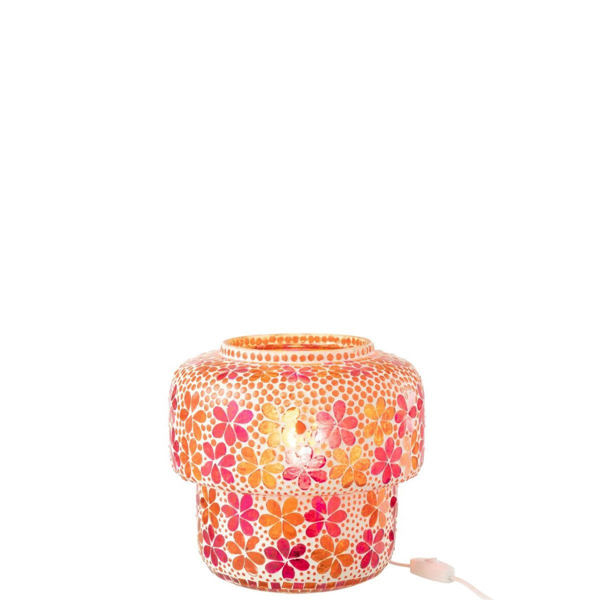 Paris Prix Lampe à Poser Mosaïque  Ruthie  26cm Rose & Orange