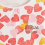 Voir la diapositive 2 : INEXTENSO Ensemble pyjama c&oelig;urs coton bio fille