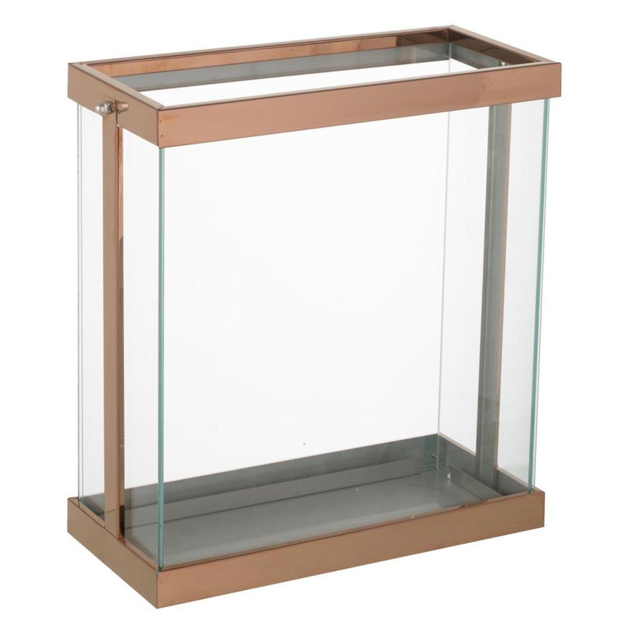 J-LINE Lanterne en Verre  Enma  35cm Cuivre
