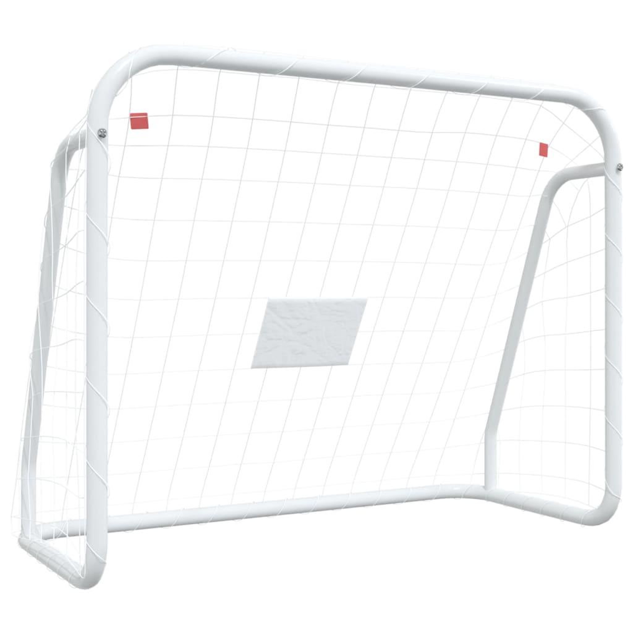 Voir la diapositive 2 : VIDAXL But de football et filet blanc 125x96x60 cm acier et polyester