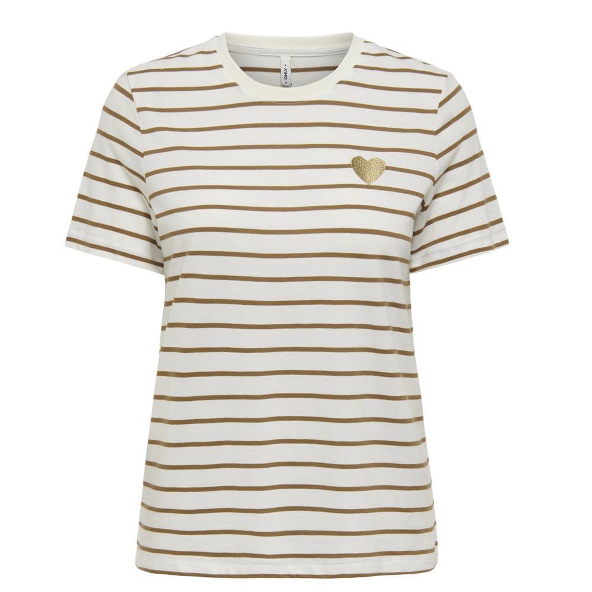Only T  hirt Blanc/ Femme Only Liva. Coloris disponibles : Marron
