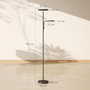 Voir la diapositive 3 : HOMCOM Lampadaire LED 42W dimmable 2700K-6500K 4 couleurs variation continue 4 modes scène télécommande noir