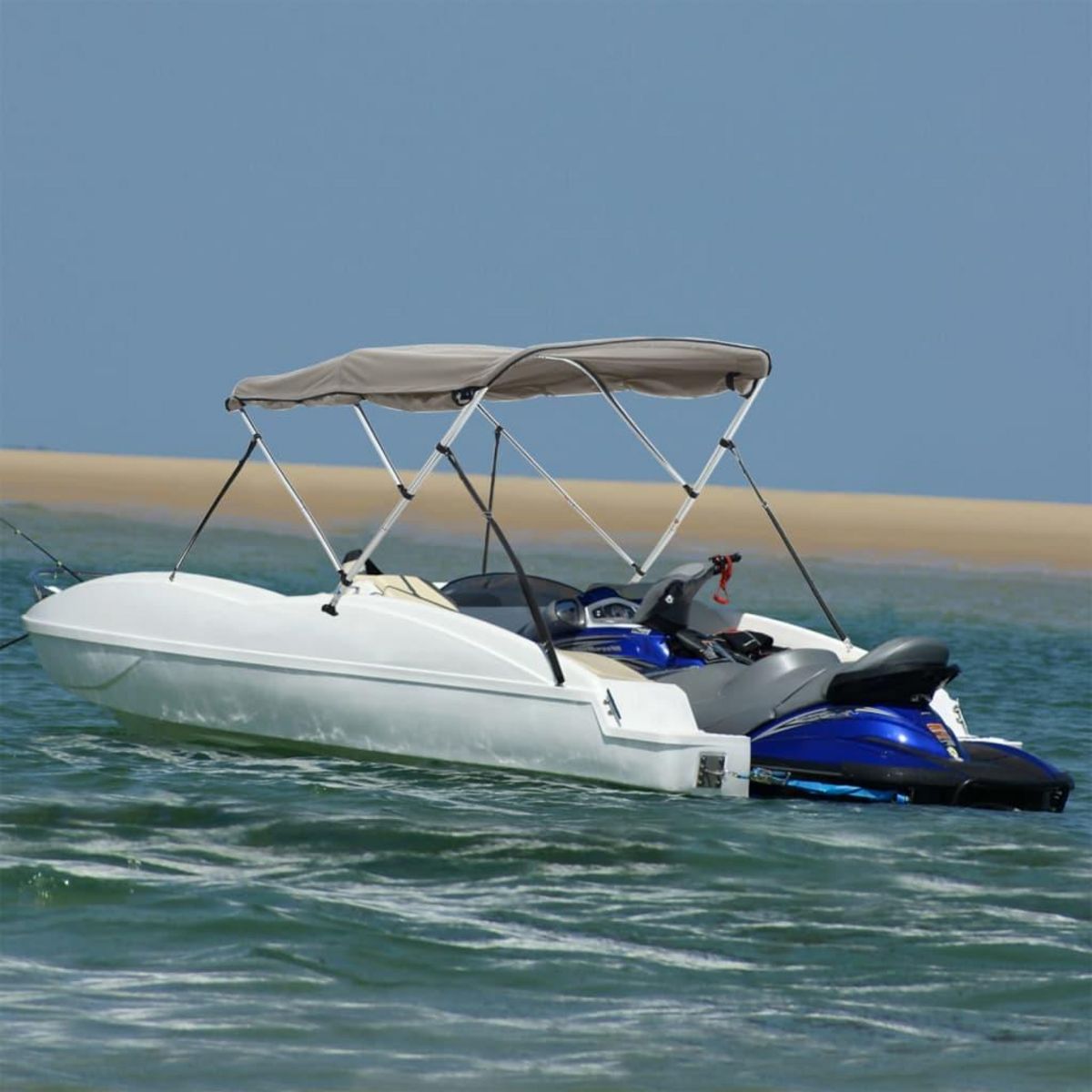 VIDAXL Toit bimini a 3 arceaux parois laterales 183x(170-182)x137 cm