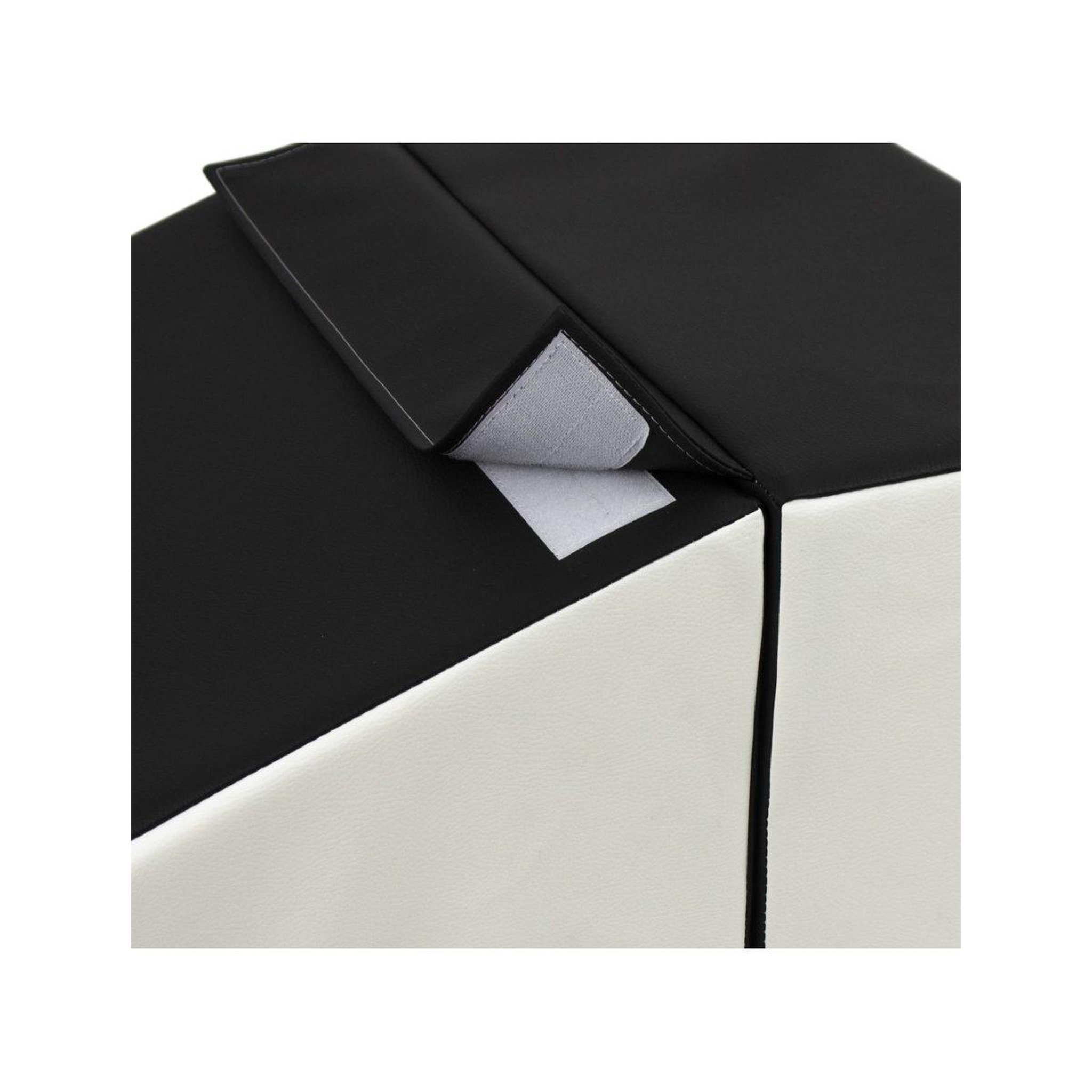 Voir la diapositive 3 : VELINDA Set de 2 grands blocs en mousse noir - blanc