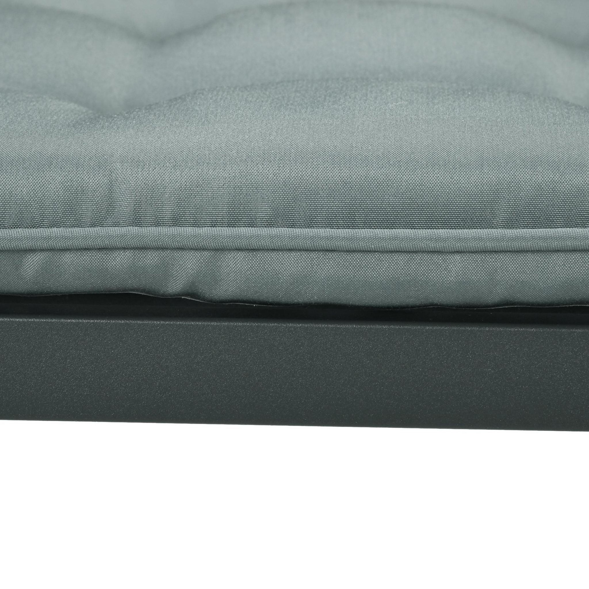 Voir la diapositive 5 : OUTSUNNY Lot de 4 coussins de chaises de jardin polyester gris