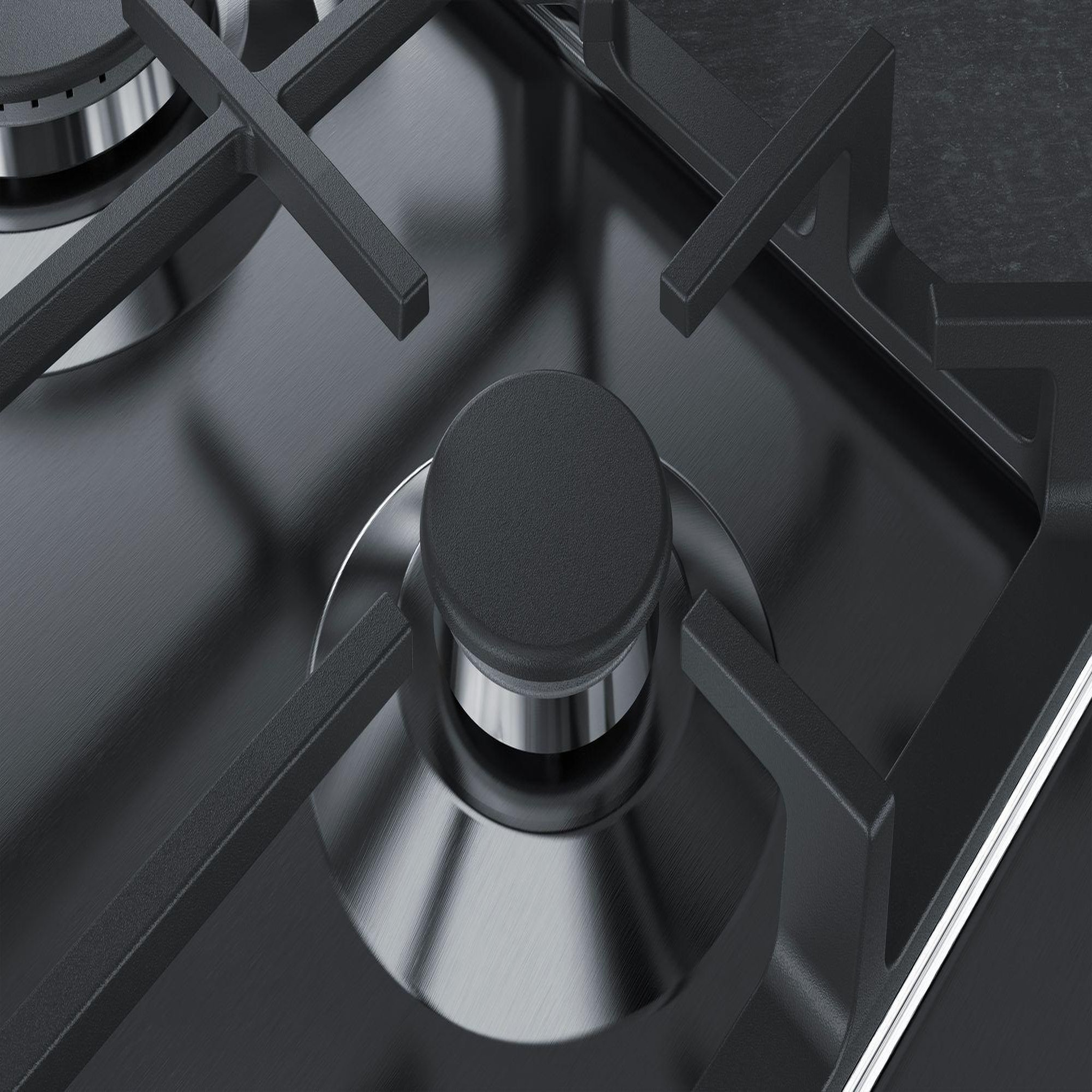 Voir la diapositive 2 : Neff Table inox gaz 60cm 4 feux - T26DS49N0