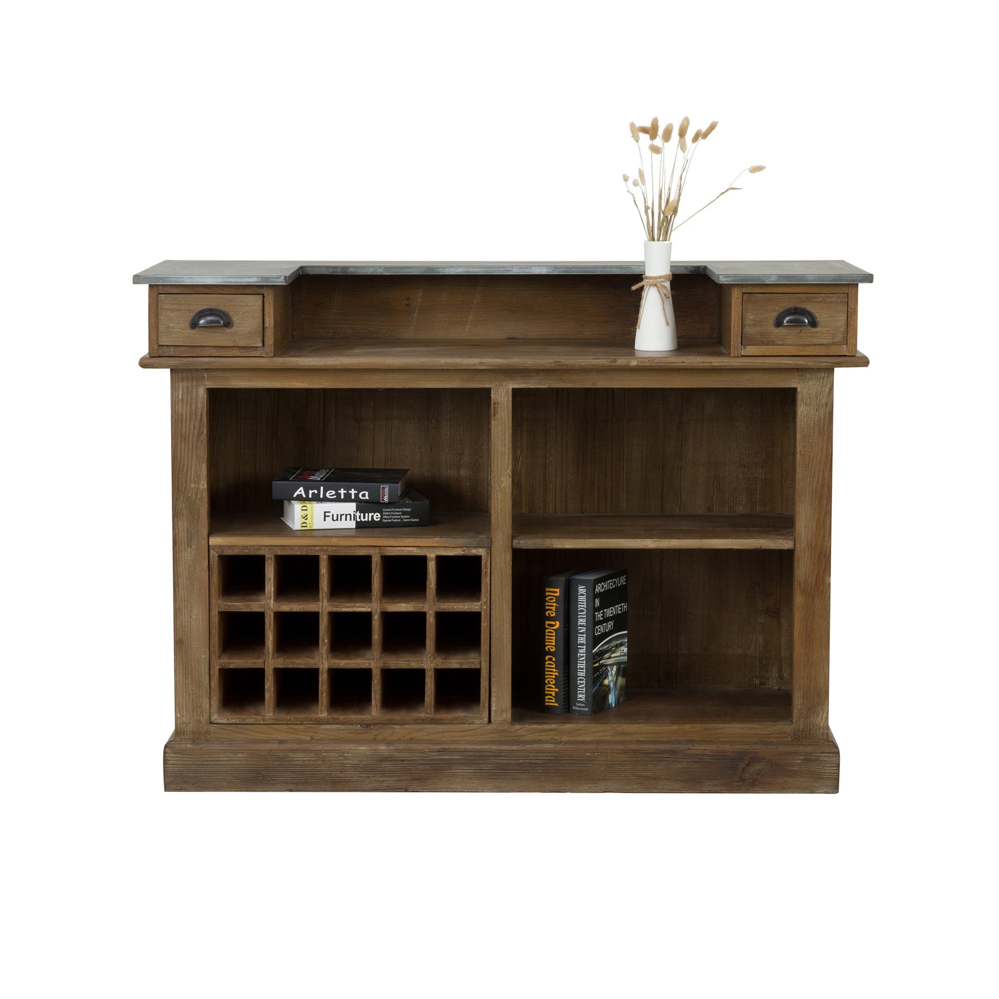 MAISON PAVANE Meuble de bar en bois de cèdre recyclé et métal-Spritz