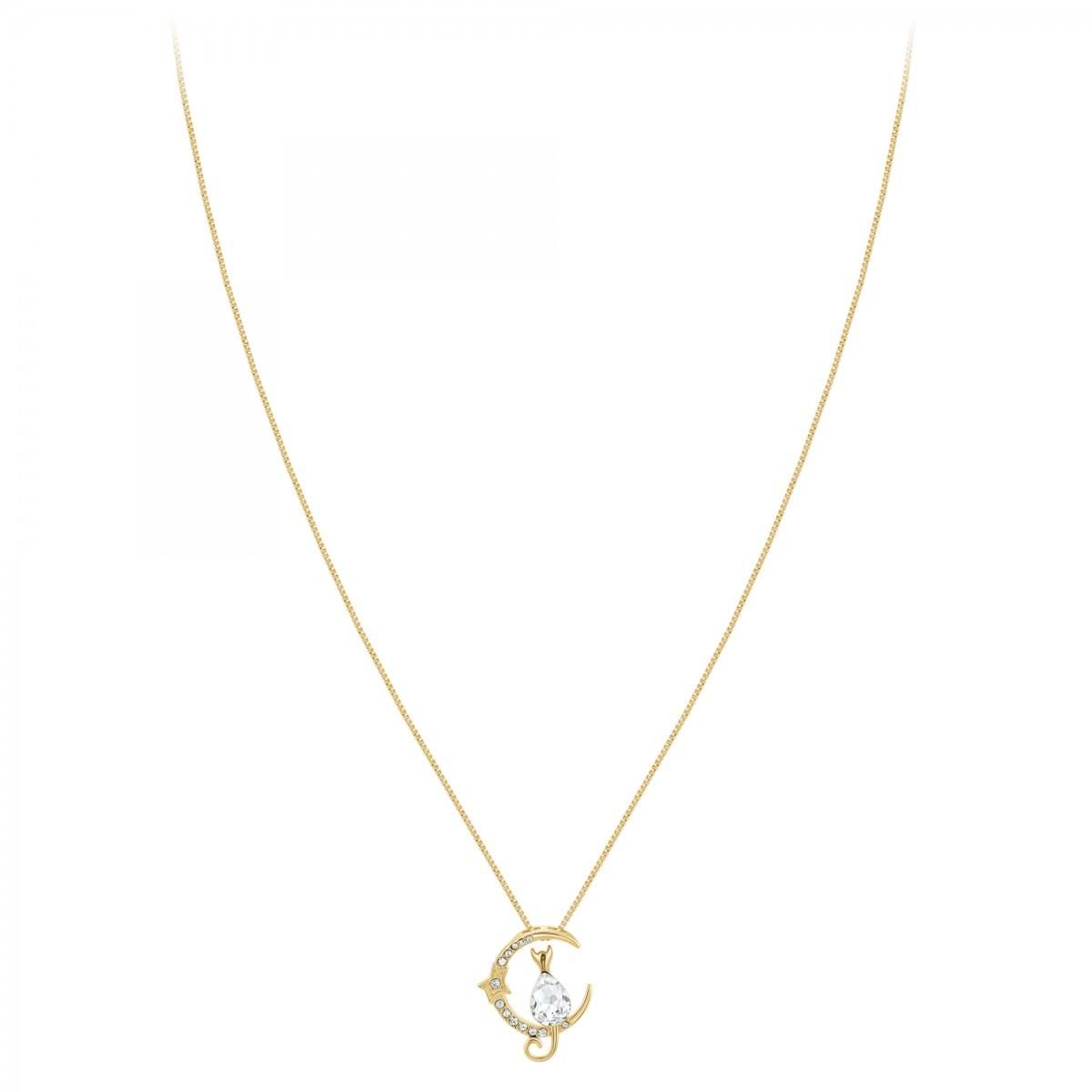 SC BOHEME Collier chat par SC Bohème orné de Cristaux scintillants