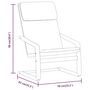 Voir la diapositive 6 : VIDAXL Chaise de relaxation Gris fonce Tissu