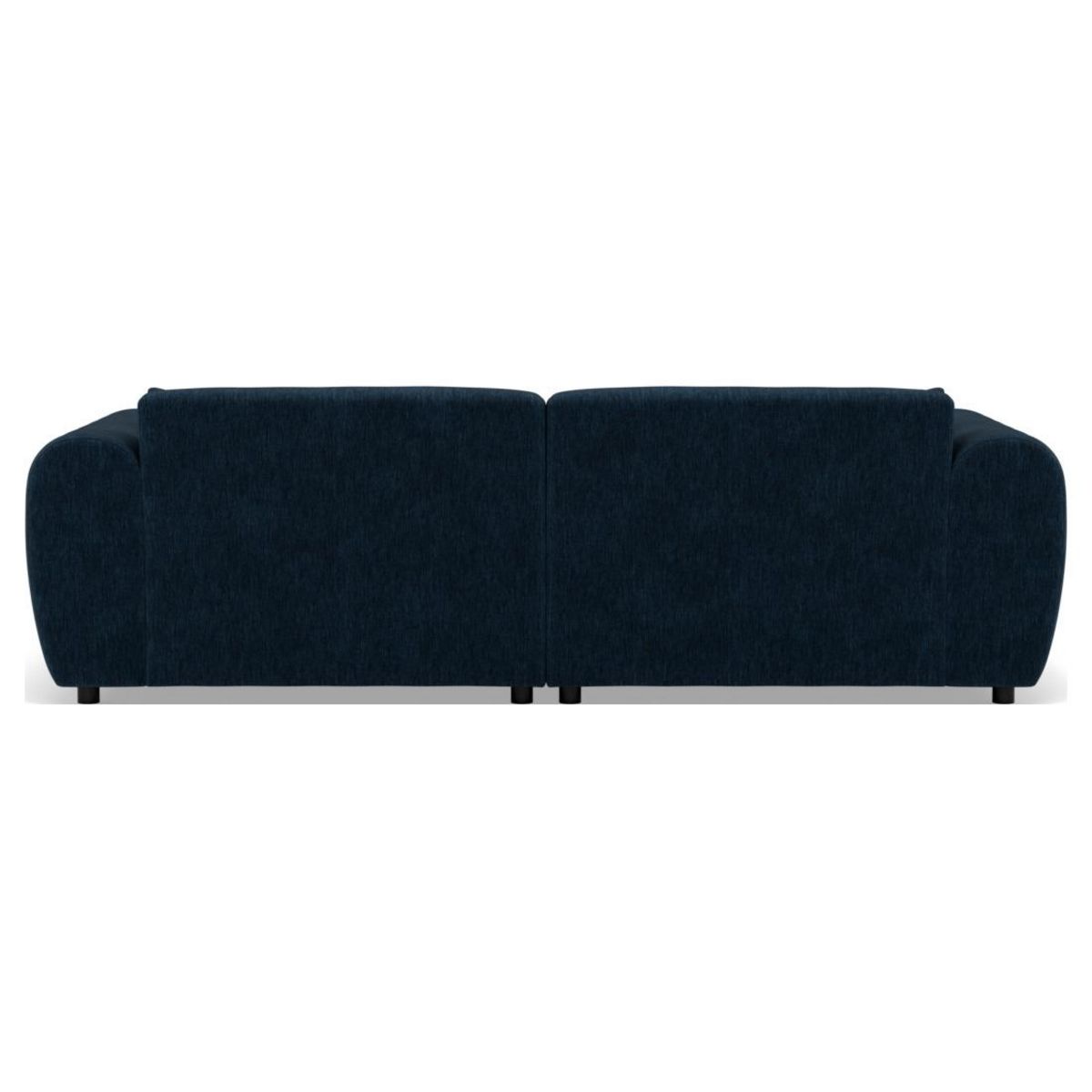 LISA DESIGN Aumance - canapé droit 4 places avec double méridienne assise profonde en velours texturé