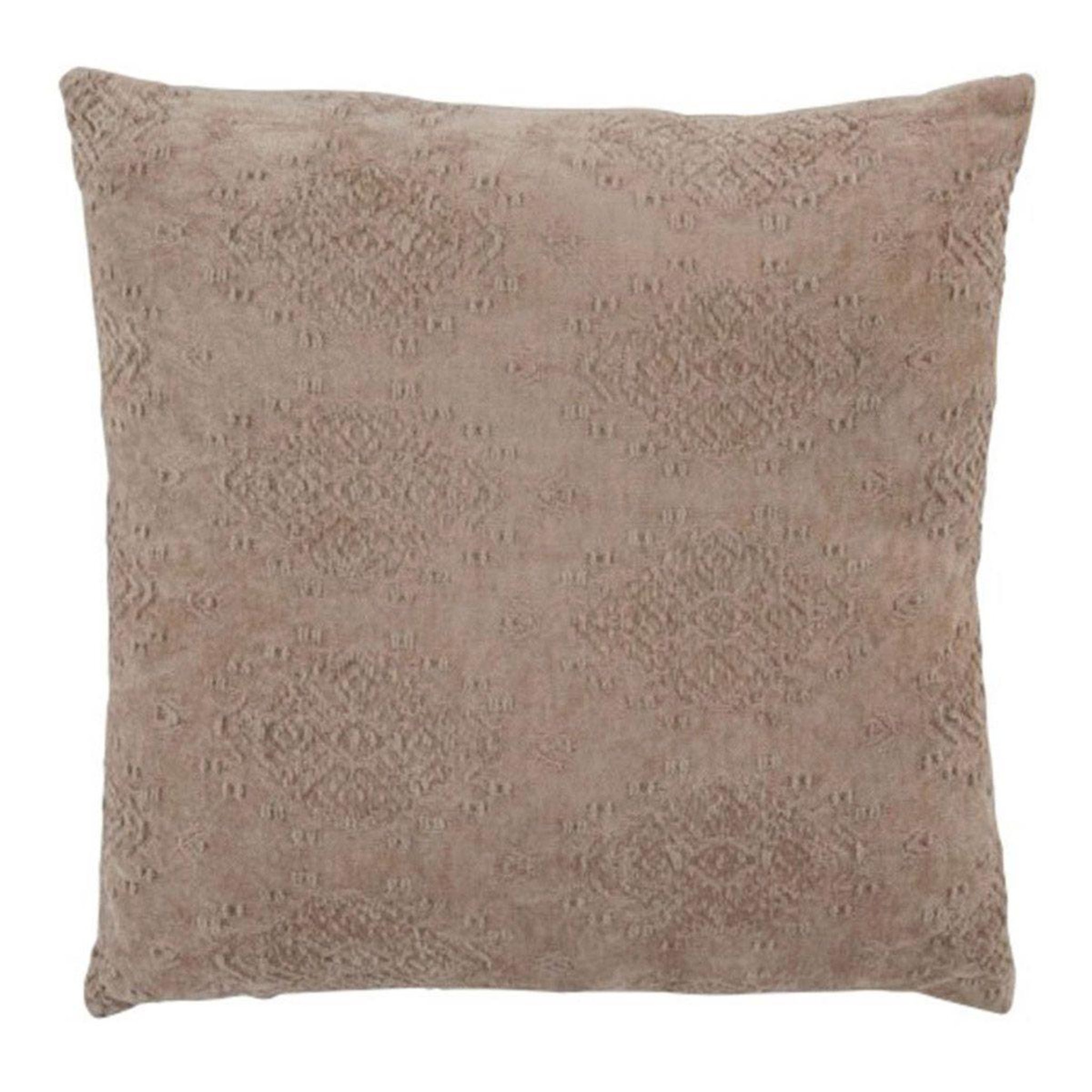 Voir la diapositive 1 : J-LINE Coussin Déco Carrée  Fayola  45x45cm Naturel