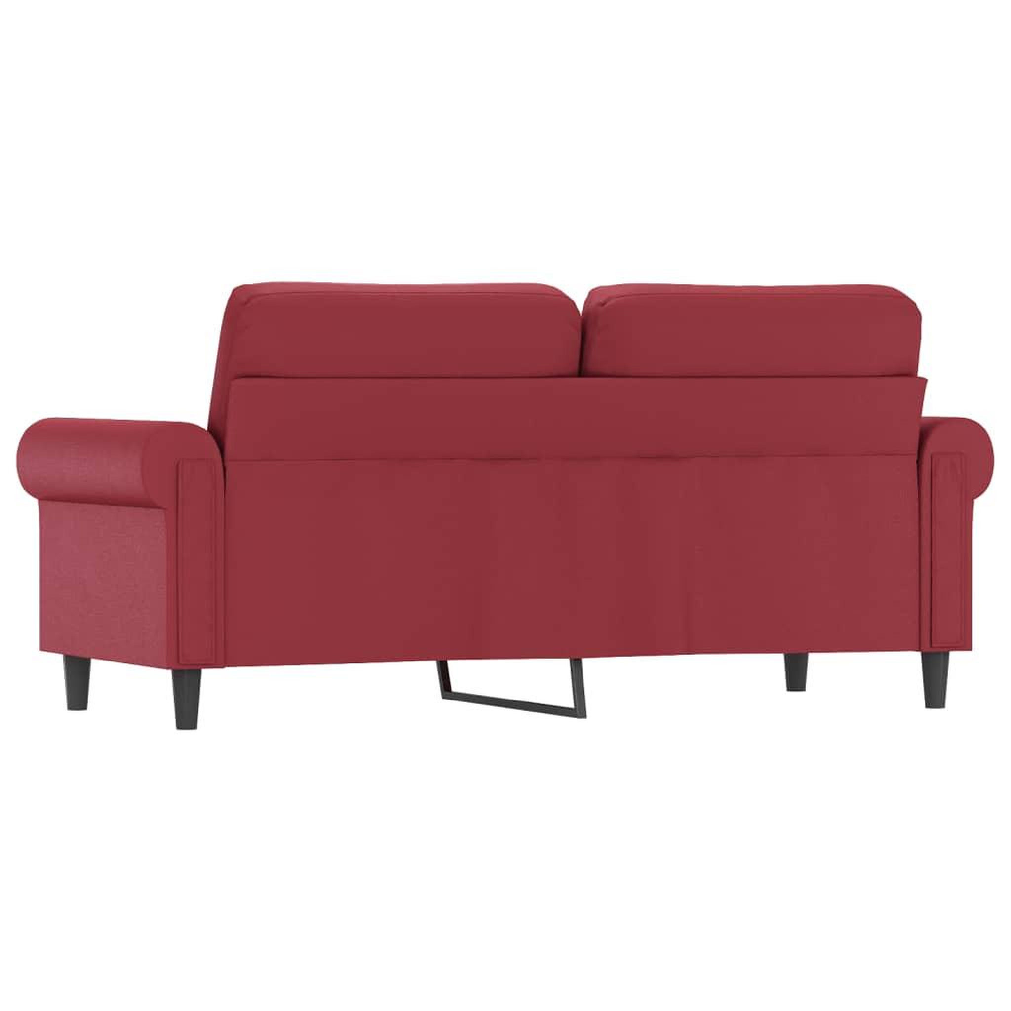 Voir la diapositive 5 : VIDAXL Canape a 2 places Rouge bordeaux 140 cm Similicuir