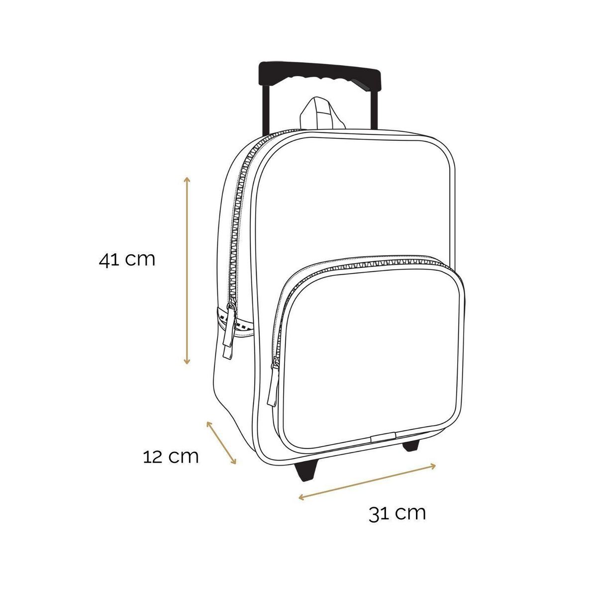 Bagtrotter BAGTROTTER Sac à dos à roulettes 41 cm Marvel Avengers Noir