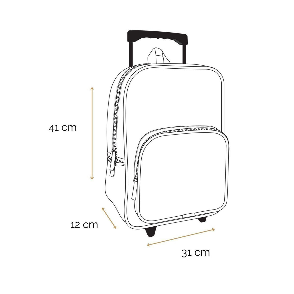 Bagtrotter BAGTROTTER Sac à dos à roulettes 41 cm Marvel Avengers Noir