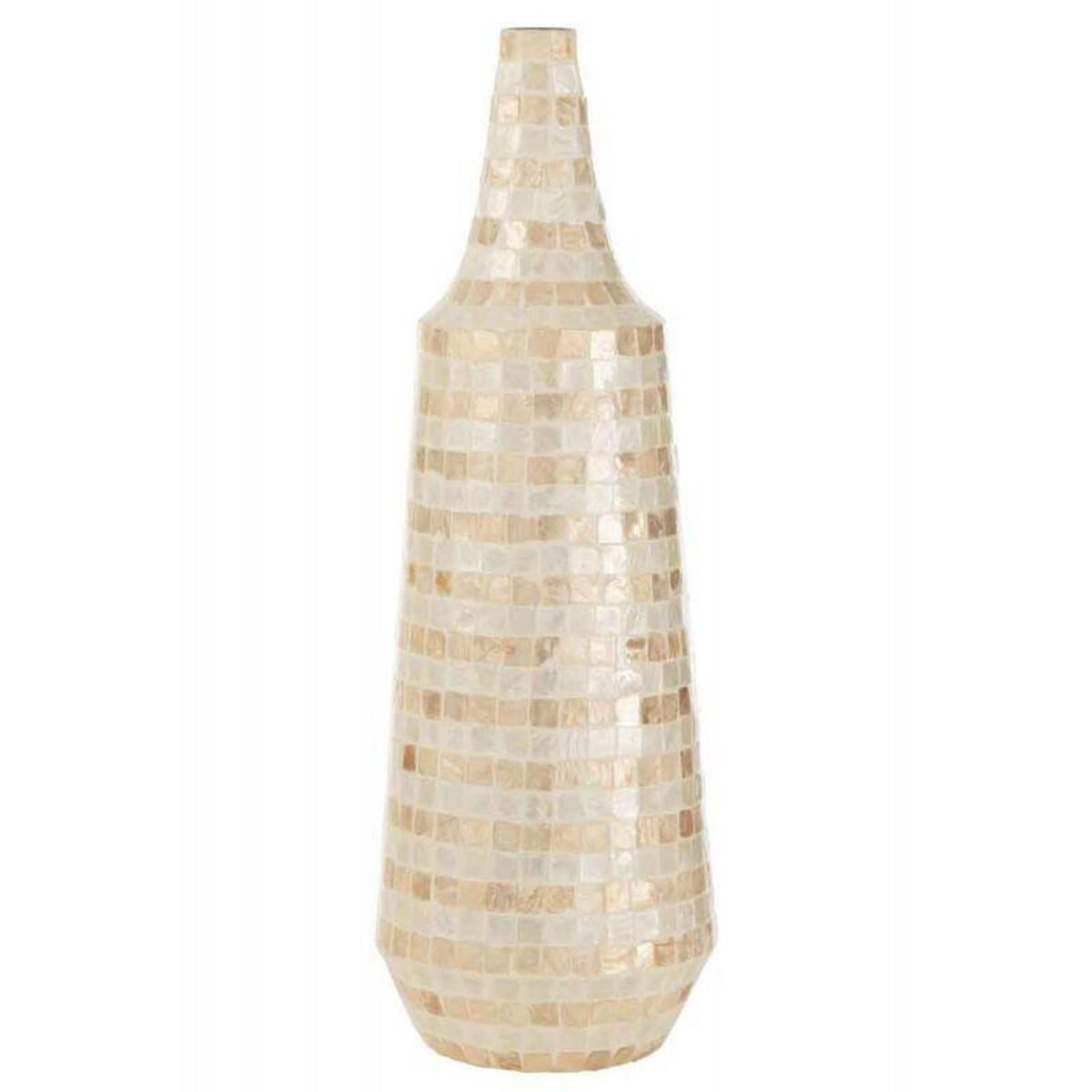 Paris Prix Vase Design en Bambou  Mosaïque  70cm Beige