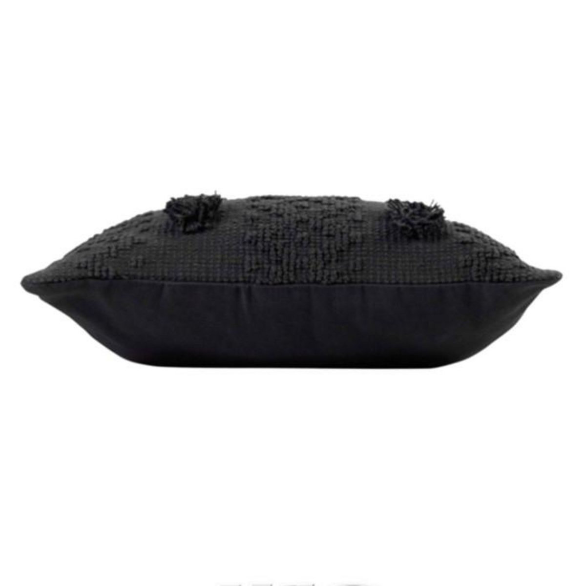 Paris Prix Coussin Déco à Pompons  Alenia  40x40cm Anthracite