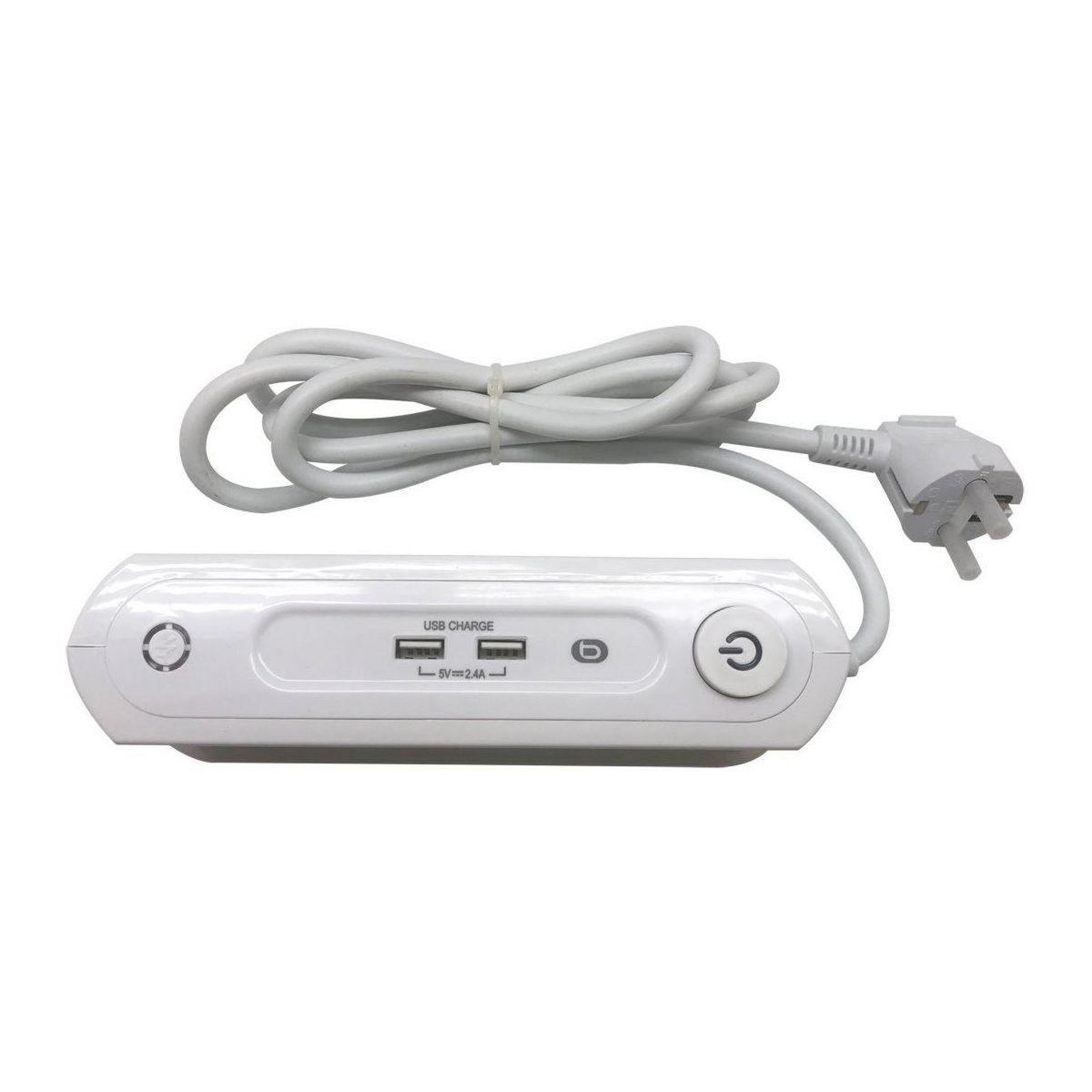 ESSENTIEL B Multiprise USB bureau switch 3 prises + 2 USB