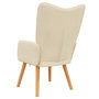 Voir la diapositive 5 : VIDAXL Chaise de relaxation Creme Tissu