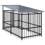 Voir la diapositive 5 : VIDAXL Chenil d'exterieur avec toit pour chiens Acier 3,75 m²