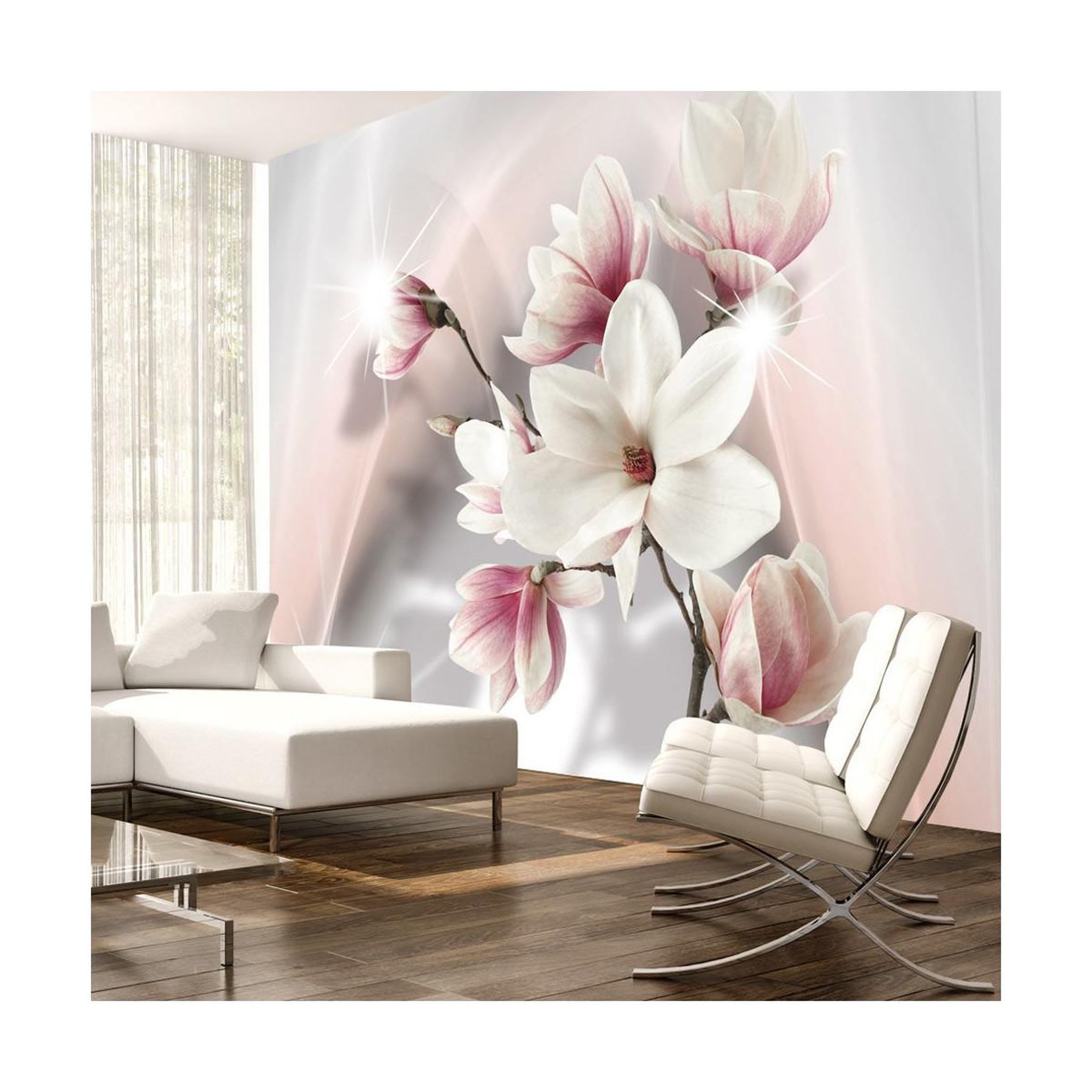 Paris Prix Papier peint  white magnolias. Coloris disponibles : Multicolore