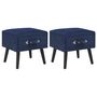 Voir la diapositive 1 : VIDAXL Tables de chevet 2 pcs Bleu 40x35x40 cm Velours