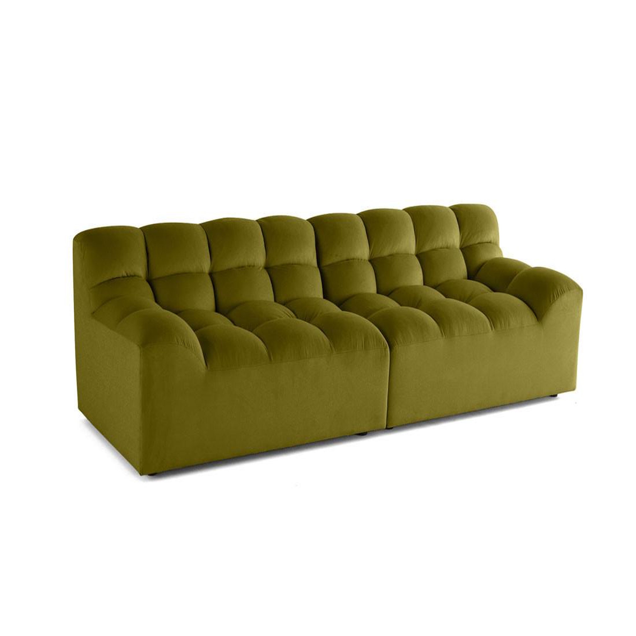 Voir la diapositive 5 : LISA DESIGN Napoli - canapé droit 4 places - en velours