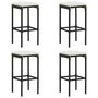 Voir la diapositive 5 : VIDAXL Ensemble de bar de jardin 5 pcs et coussins Resine tressee Noir