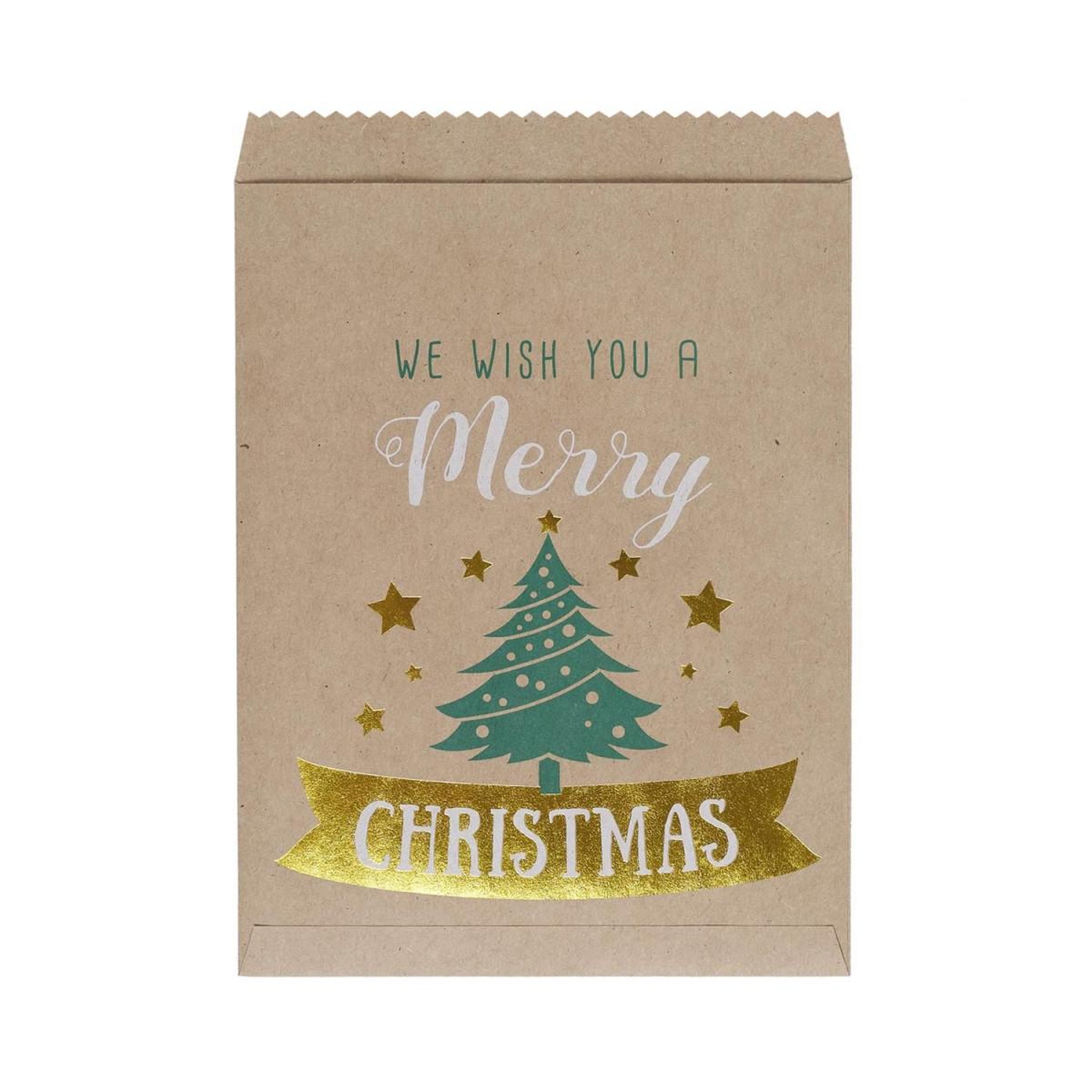 Voir la diapositive 3 : PARTY TIME Lot de 4 pochettes cadeaux  noël  30cm multicolore