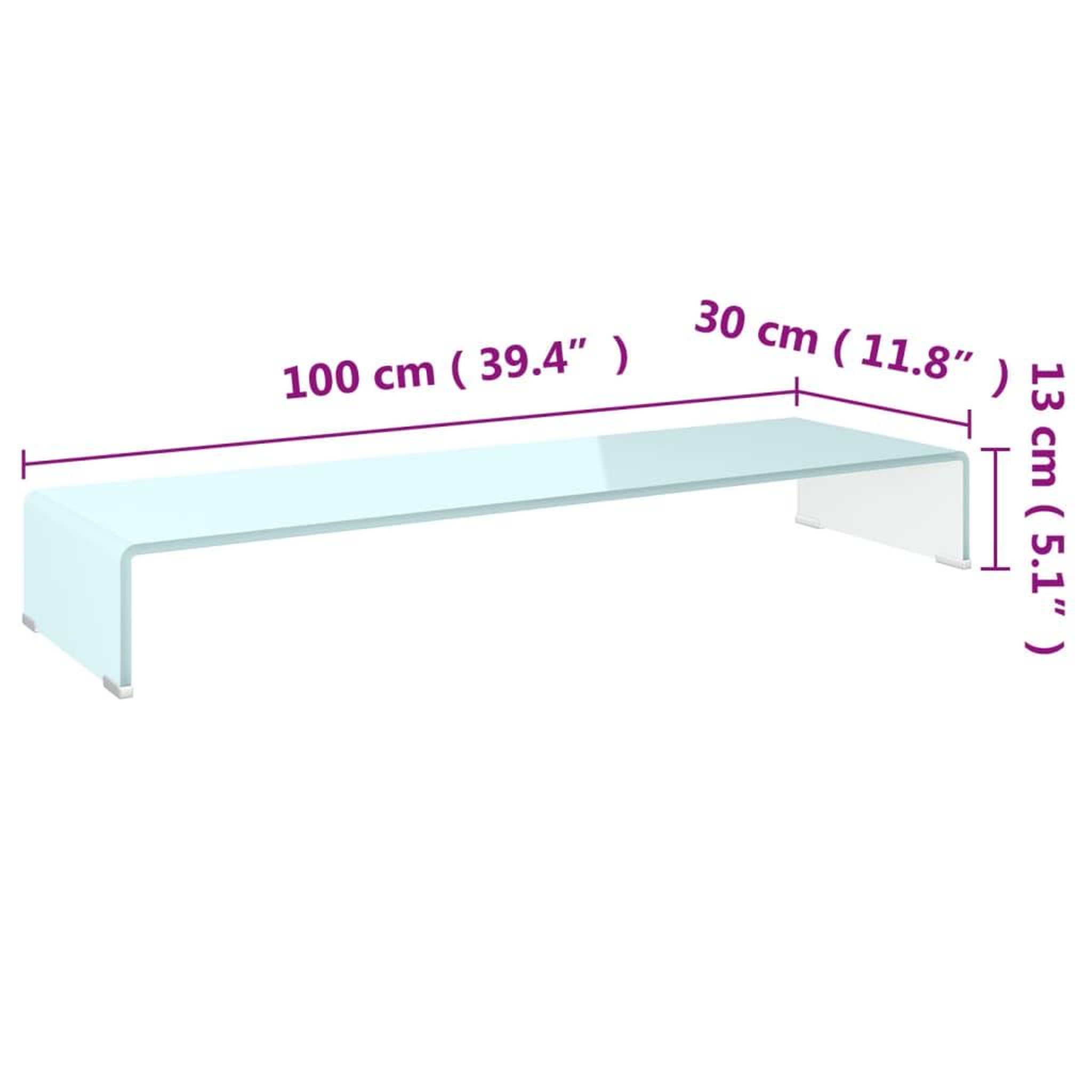 Voir la diapositive 6 : VIDAXL Meuble TV/Support pour moniteur 100x30x13 cm verre vert