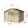 Voir la diapositive 3 : Habitat et Jardin Abri de jardin en bois  Clairval  - 416 x 301 x 218 cm - 12.53 m² - 28 mm