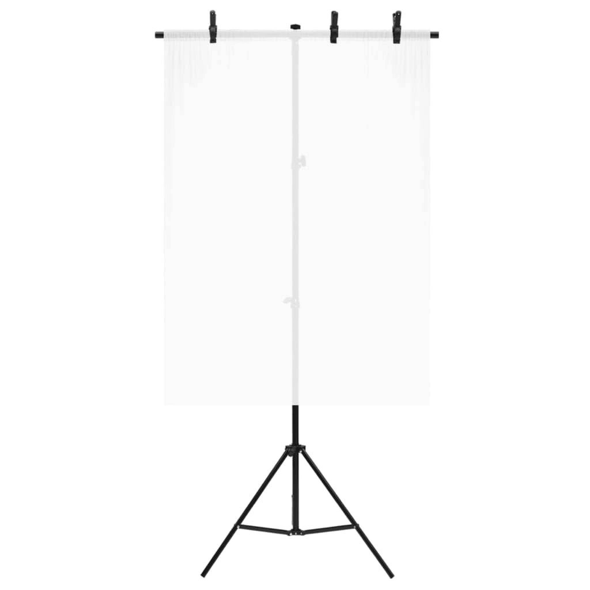Voir la diapositive 4 : VIDAXL Support de fond en forme de T Noir 91x60x(70-200) cm