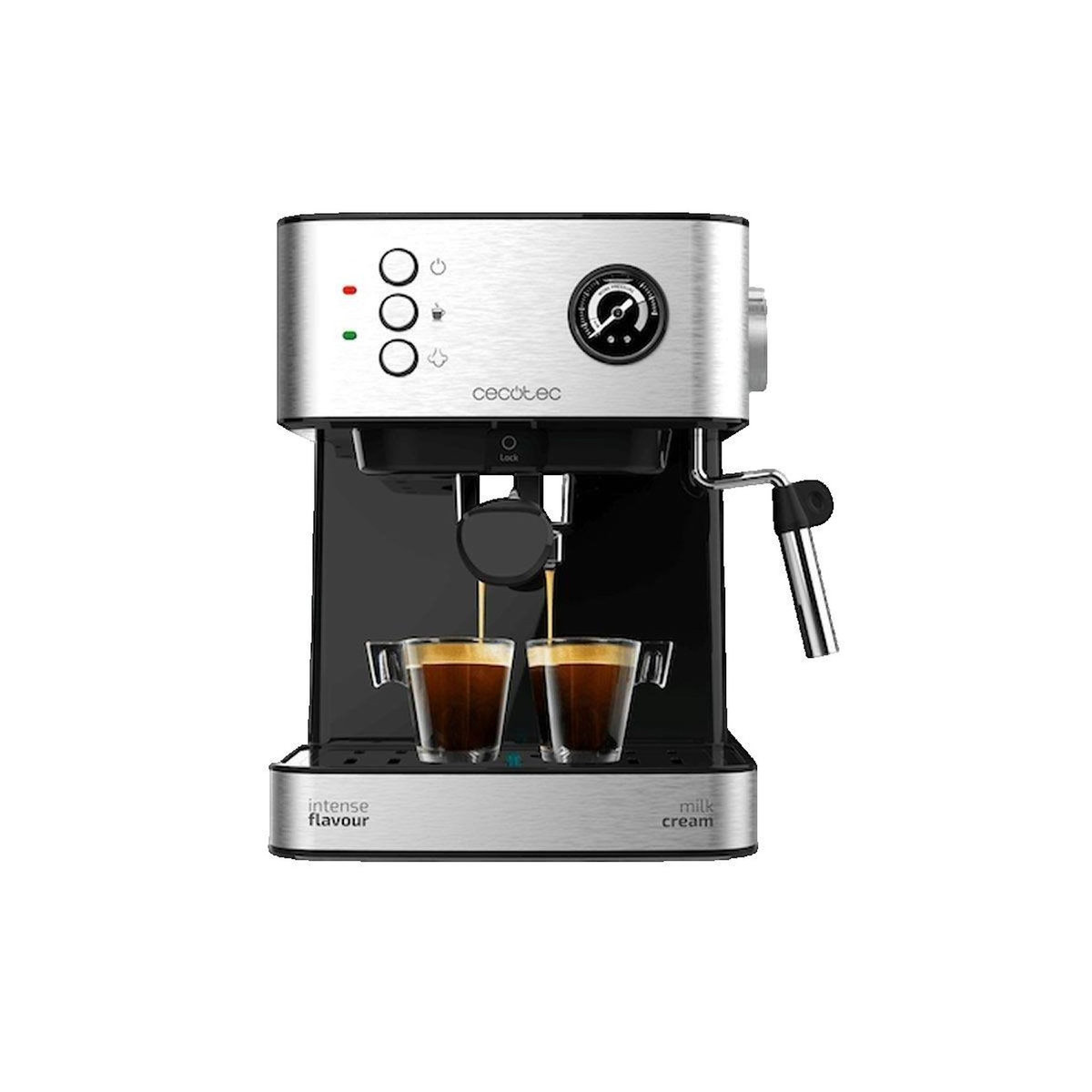 CECOTEC Cafetière Express Cecotec Power Espresso 20 acier inoxydable et noir