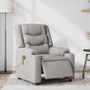 Voir la diapositive 3 : VIDAXL Fauteuil de massage inclinable electrique gris nuage tissu