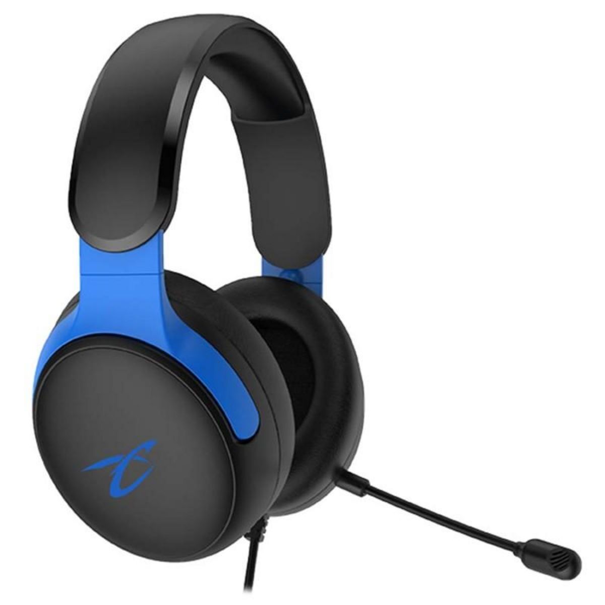 Subsonic Spectra casque gaming pour PS5 PS4 PC Xbox, HP 40 mm, micro inclinable, réglage volume, noir et bleu