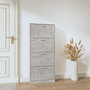 Voir la diapositive 3 : VIDAXL Armoire a chaussures Gris beton 59x17x150 cm Bois d'ingenierie