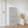 Voir la diapositive 3 : VIDAXL Armoire a chaussures Gris beton 59x17x150 cm Bois d'ingenierie