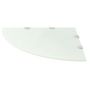 Voir la diapositive 3 : VIDAXL Etageres d'angle 2 pcs et supports chromes Verre Blanc 45x45 cm