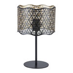 OSTARIA Lampe en métal noire et dorée