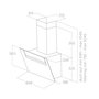 Voir la diapositive 3 : ELICA Hotte décorative inclinée 90cm 650m3/h - PRF0166931