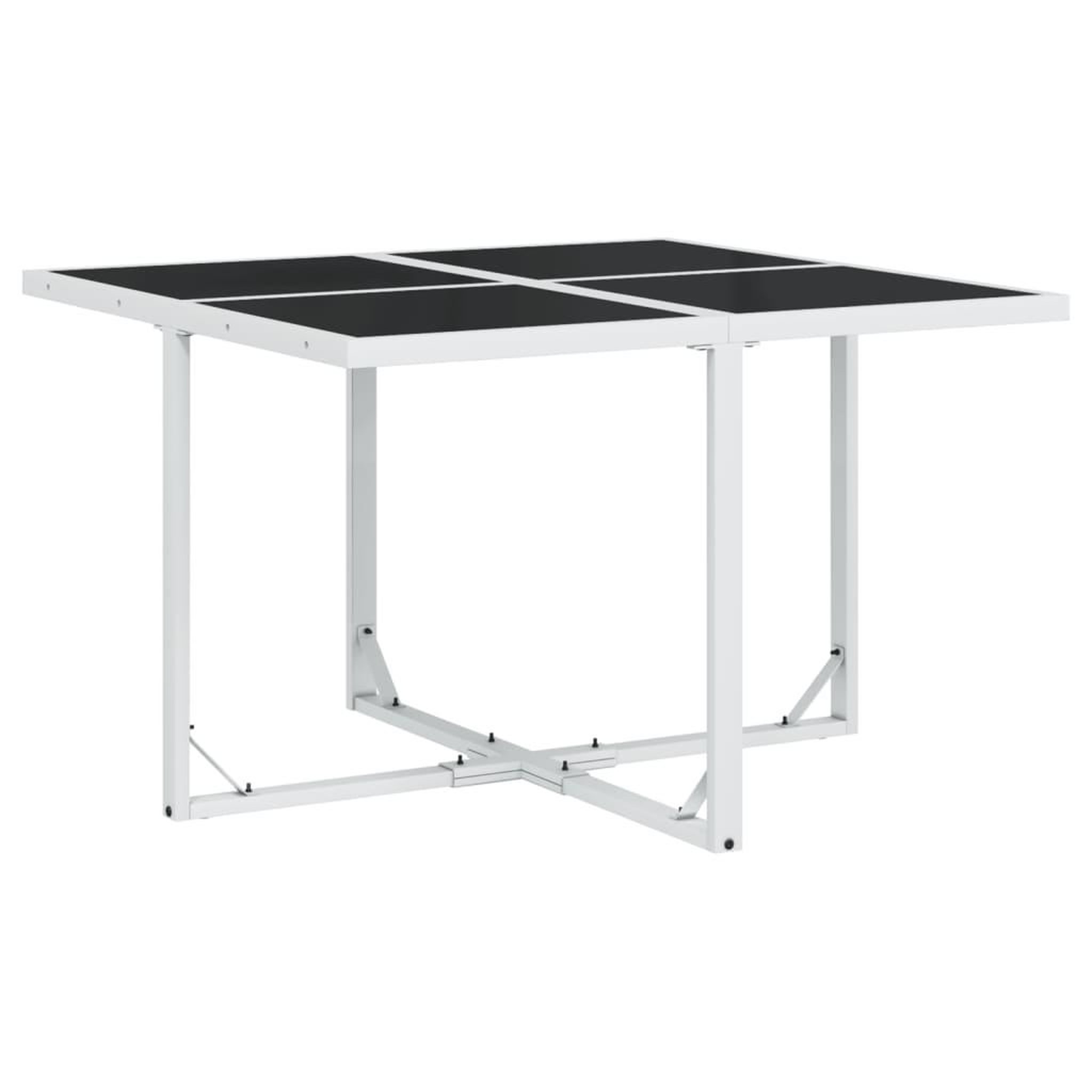 Voir la diapositive 3 : VIDAXL Ensemble a manger de jardin avec coussins 9 pcs blanc textilene