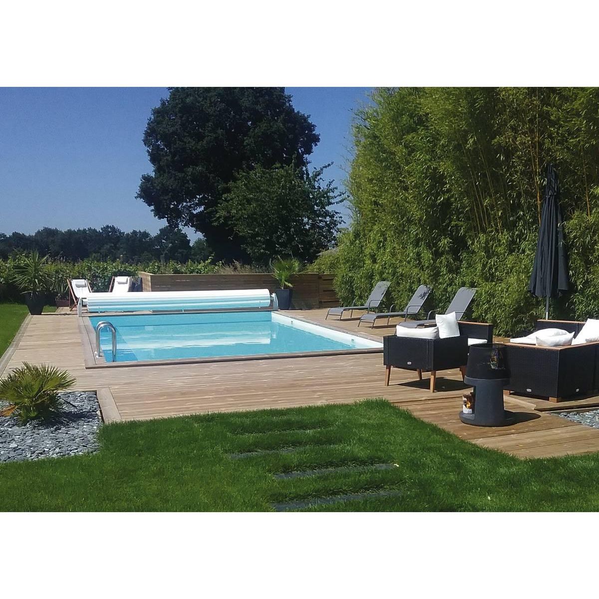 Habitat et Jardin Piscine bois en kit rectangle  Oceano   - 9.20 x 5.20 x 1.44 m
