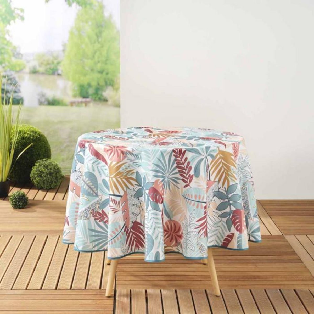 Paris Prix Nappe Ronde Antitache  Jacala  180cm Multicolore